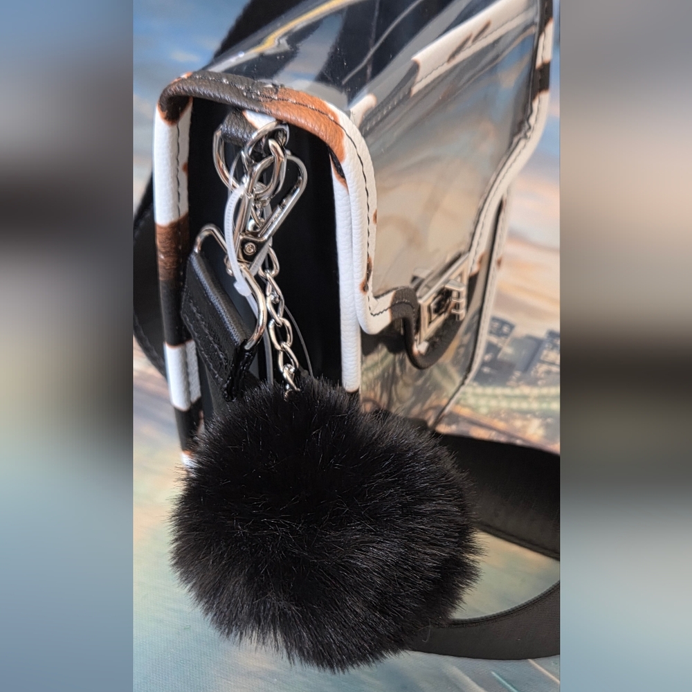 VEGAN Clear & Animal Print Crossbody Bag NWT - Picture 9 of 13